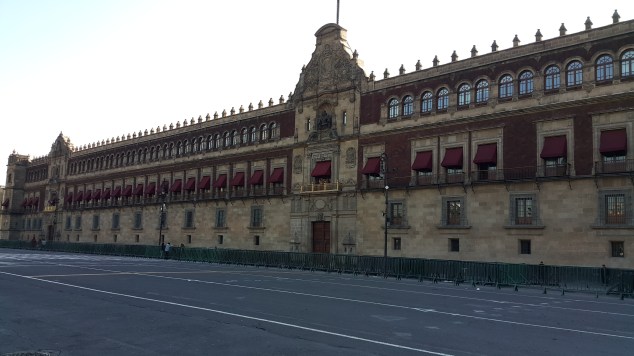 Mexico, Palais National sur la place de la Constitution (Zocalo)