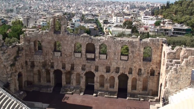 De l'acropole vue d'Athènes