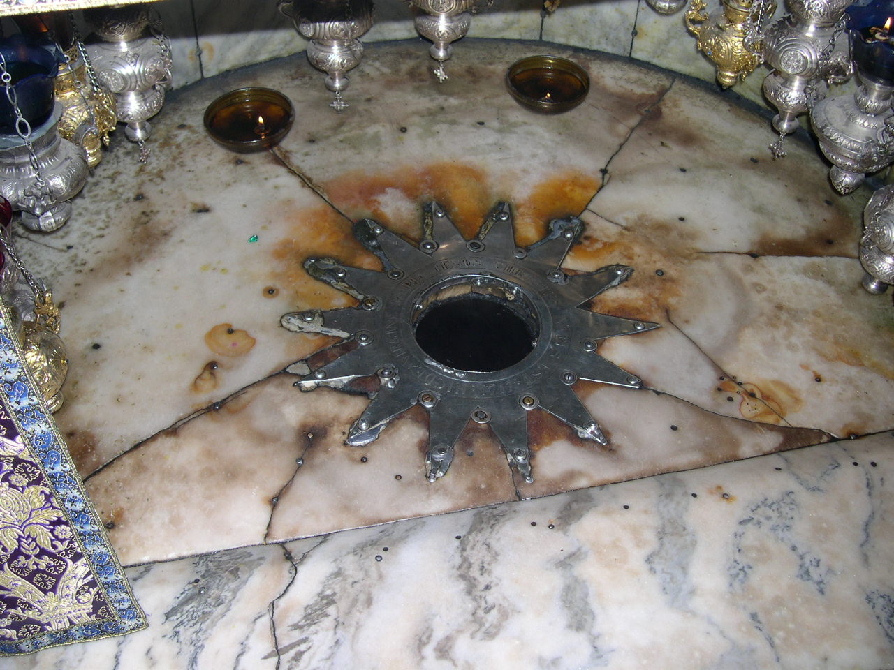 BETHLEEM étoile représantant lieu de la naissance du CHRIST